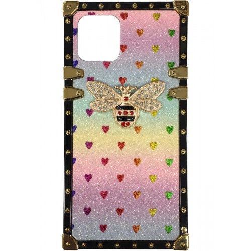 iP13 Heart Butterfly Case Pink